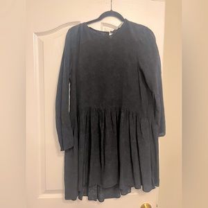 Zara Black and Navy Printed Dress